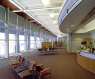 Hospital waiting room area